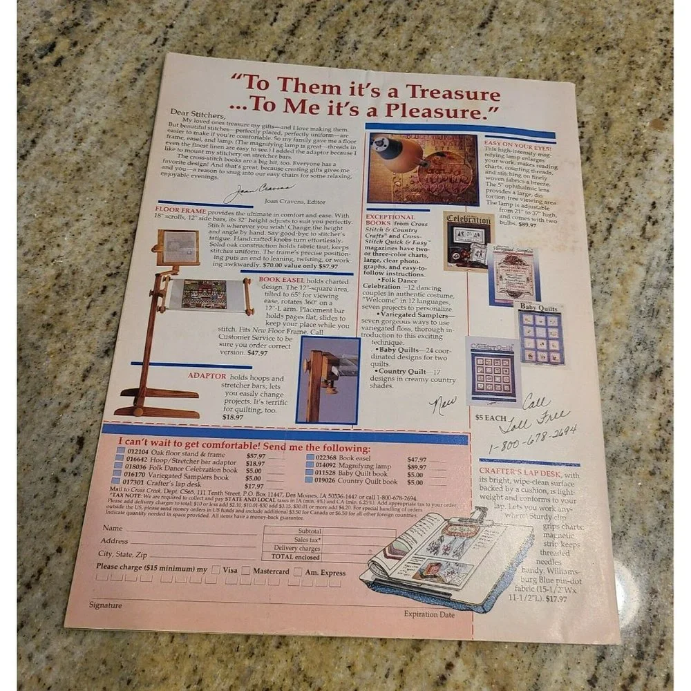 Cross Stitch Country Crafts Mag May June 91 Garden Keys Key Chains Flower